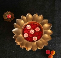 GOLDEN COLOR  DESINER URLI FOR DIWALI - Golden,  Iron, Pack of1